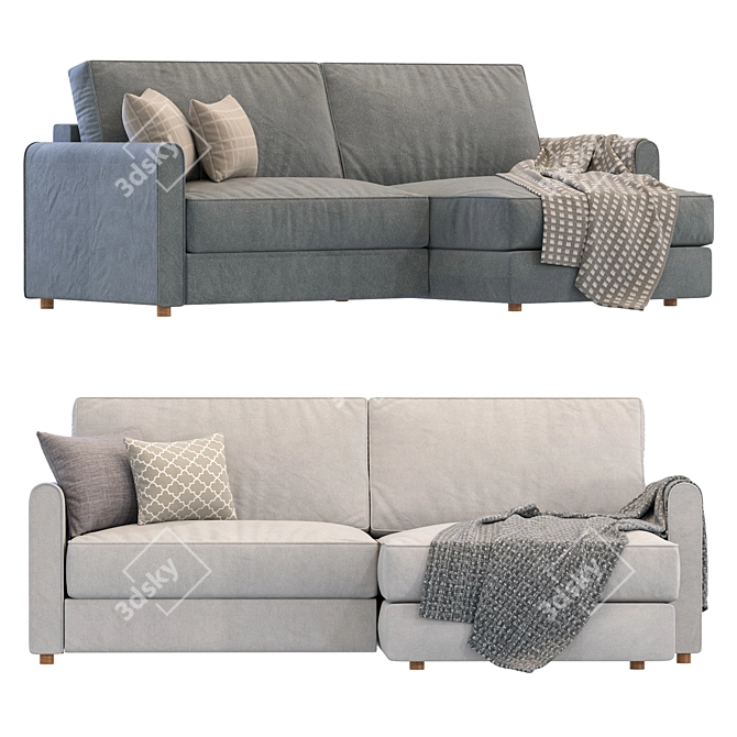 Modern Lille Sofa Divan Furniture 3D model image 3