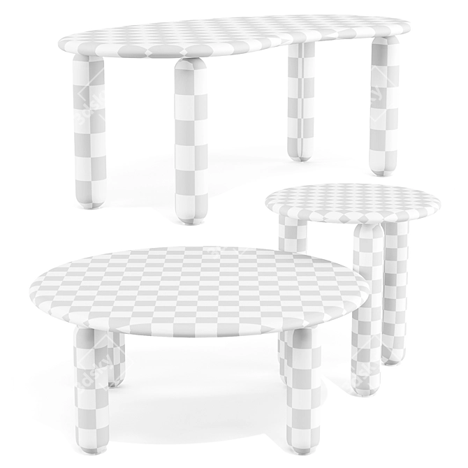 Kartell Undique Mas Coffee Tables 3D model image 3