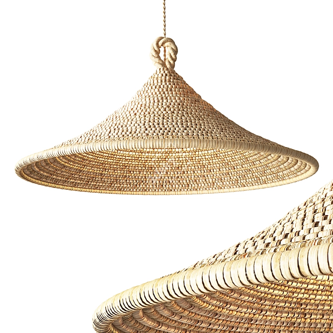 Vintage Cone Pendant Lamp 3D model image 4