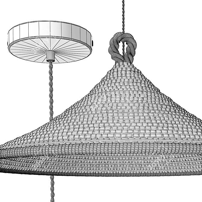 Vintage Cone Pendant Lamp 3D model image 5