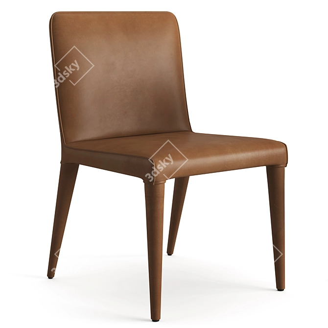 RH Vegan Leather Dining Chair 3D model image 1