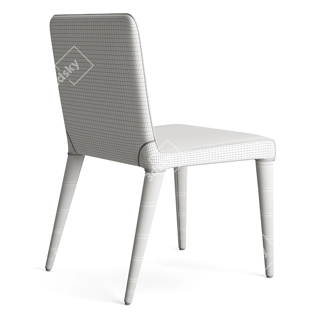 RH Vegan Leather Dining Chair 3D model image 11