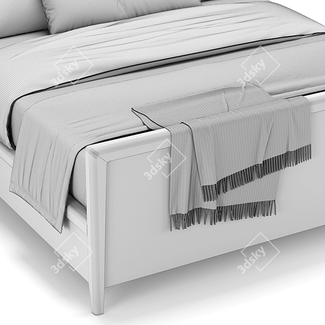 Modern RH Gael Panel Bed 3D model image 7