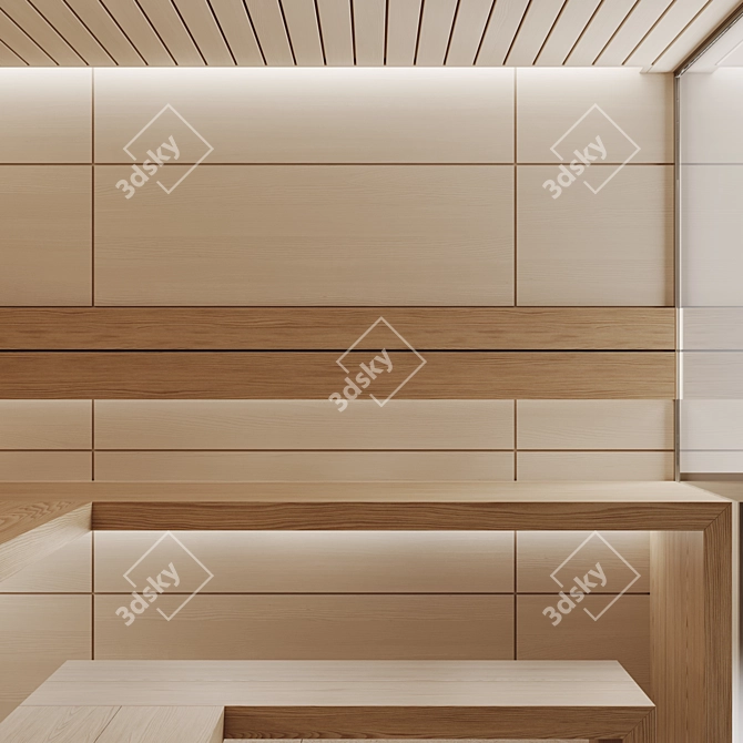 Modern Home Sauna Set, L250xW250xH220cm 3D model image 6