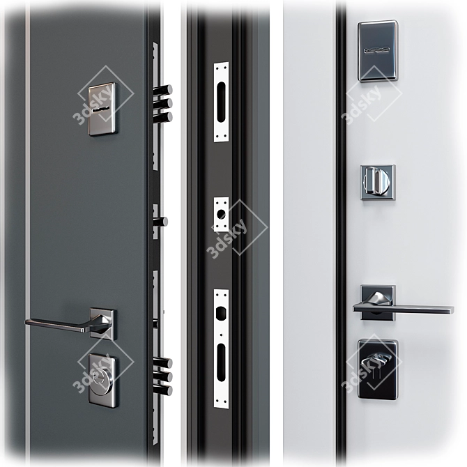 Abris Berez Metal Entry Door 3D model image 2