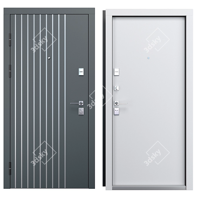 Abris Berez Metal Entry Door 3D model image 3