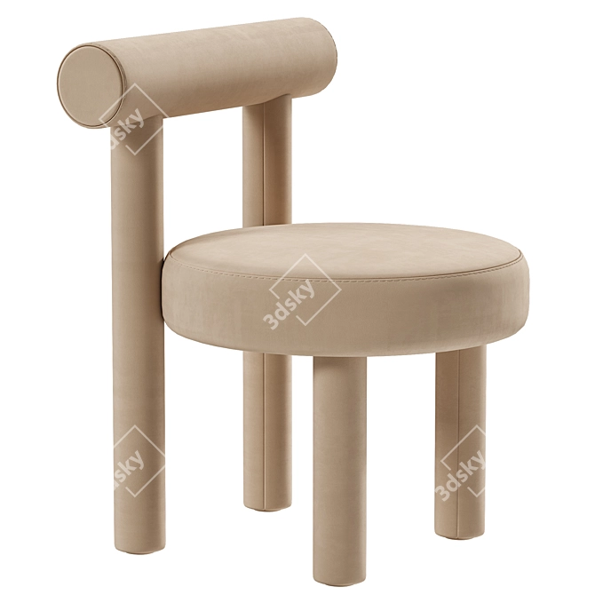 Sleek Gropius Dining Chair 3D model image 4