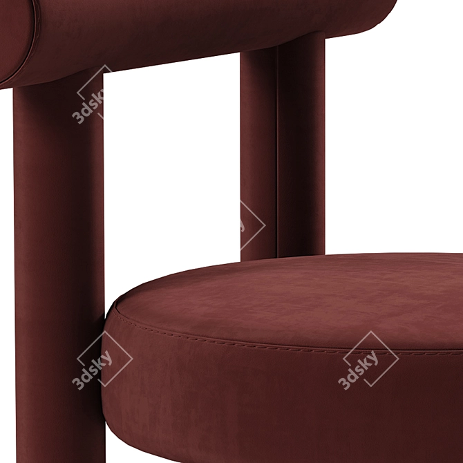 Sleek Gropius Dining Chair 3D model image 6
