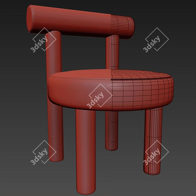 Sleek Gropius Dining Chair 3D model image 7