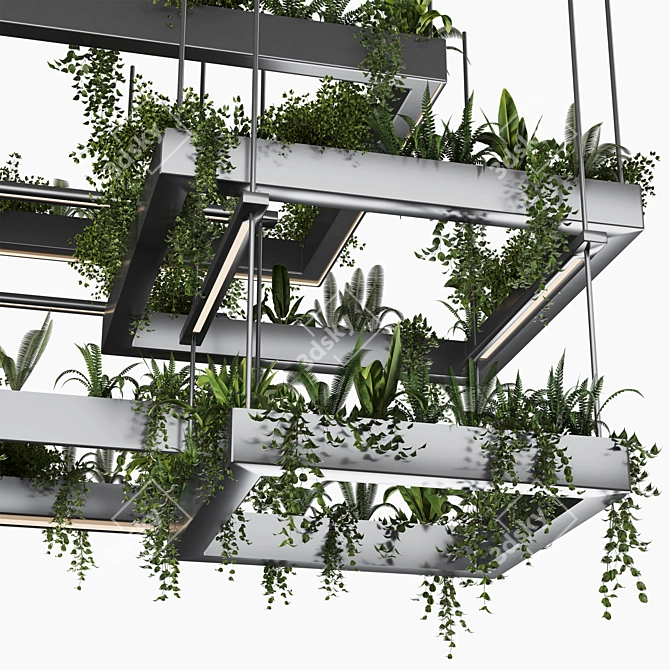 High-Quality Hanging Plant Set 3D model image 4