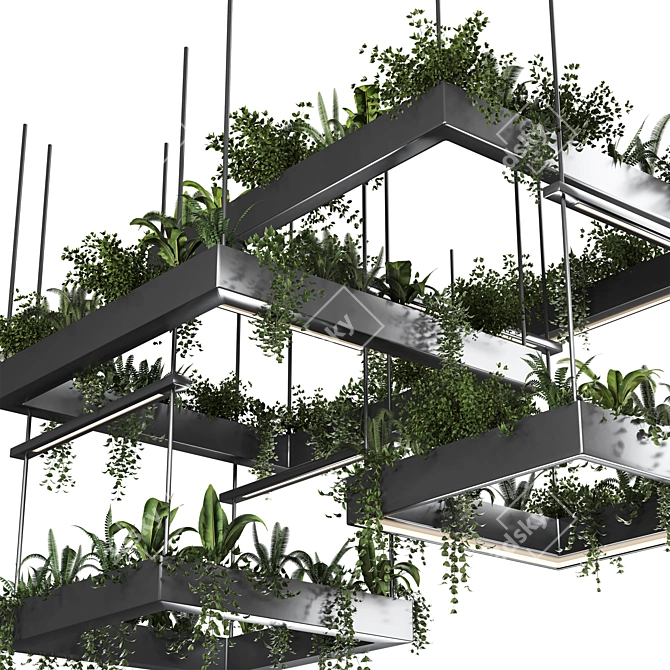 High-Quality Hanging Plant Set 3D model image 6