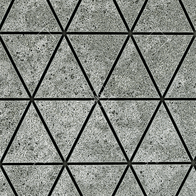 Klif White Triangles Ceramic Granite 3D model image 2