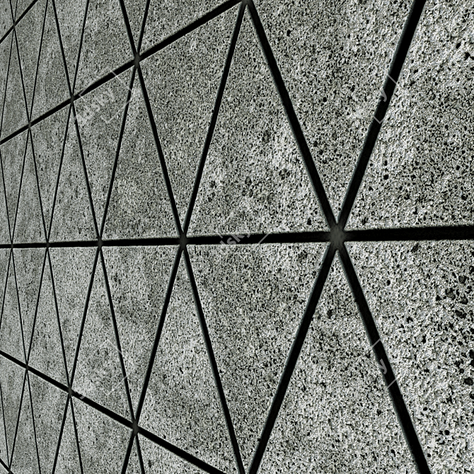 Klif White Triangles Ceramic Granite 3D model image 3