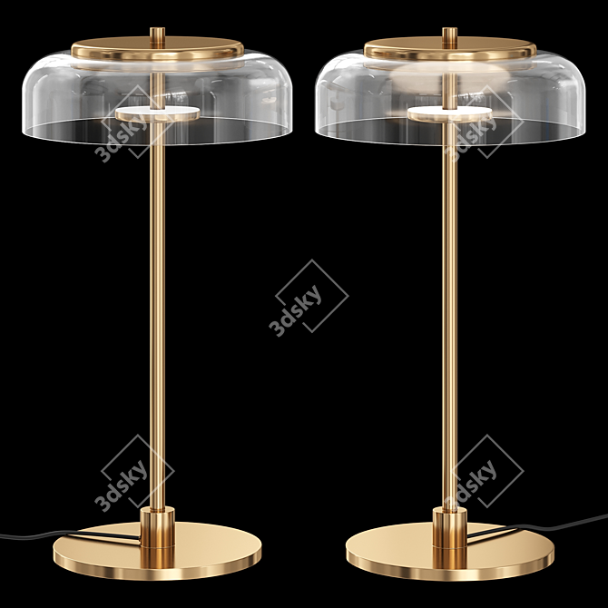 Chic Arctic Table Lamp 3D model image 1