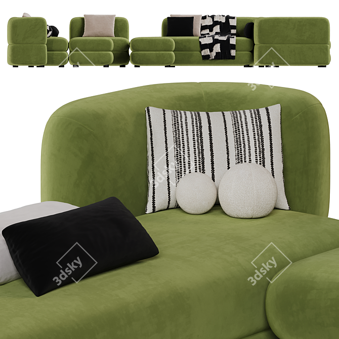 Brera Modular Sofa by Divan.Ru 3D model image 4