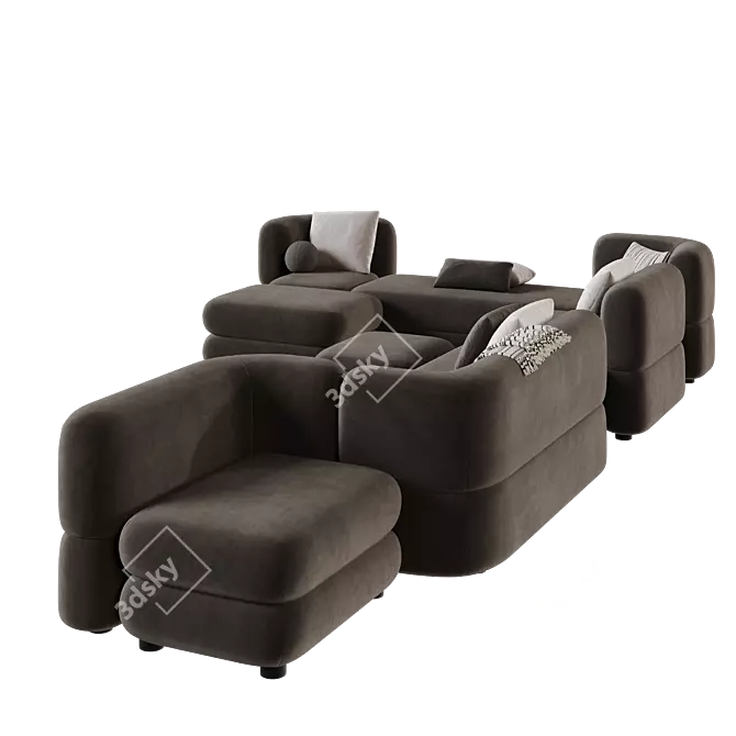 Brera Modular Sofa by Divan.Ru 3D model image 15