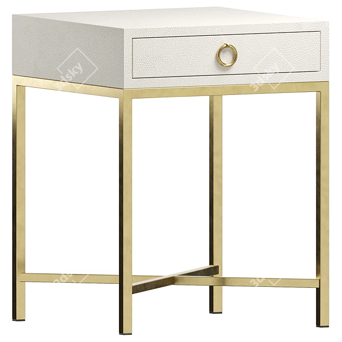 Luxury Stingray Ivory Side Table 3D model image 1