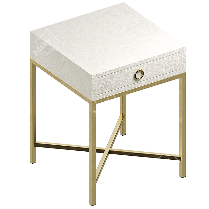 Luxury Stingray Ivory Side Table 3D model image 2