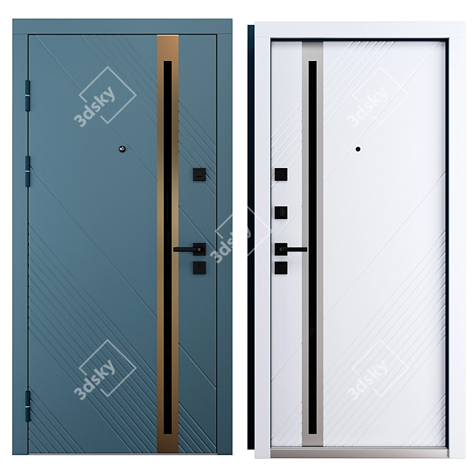 Универсальная металлическая дверь Aйра (Strage) 3D model image 3