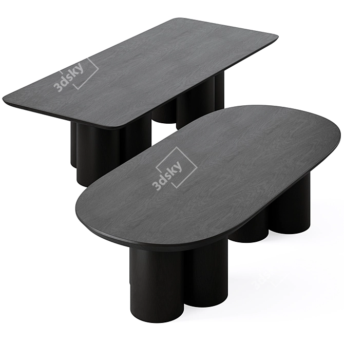  Scandinavian Coffee Tables Set, Interior Secrets 3D model image 3