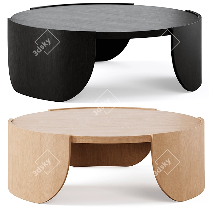 Modern Round Coffee Table Zoey 3D model image 5