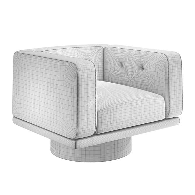 Versatile Minotti SALLY Armchair 3D model image 2