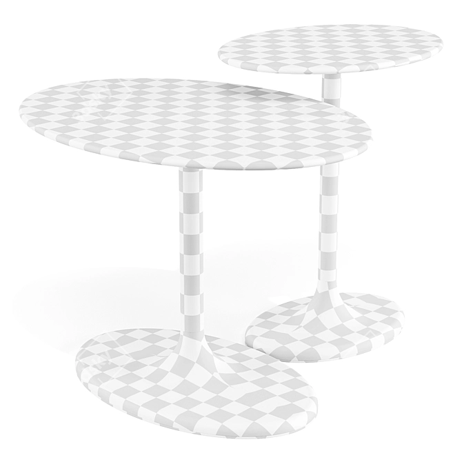 Minotti Taiko Aluminum Side Table 3D model image 4