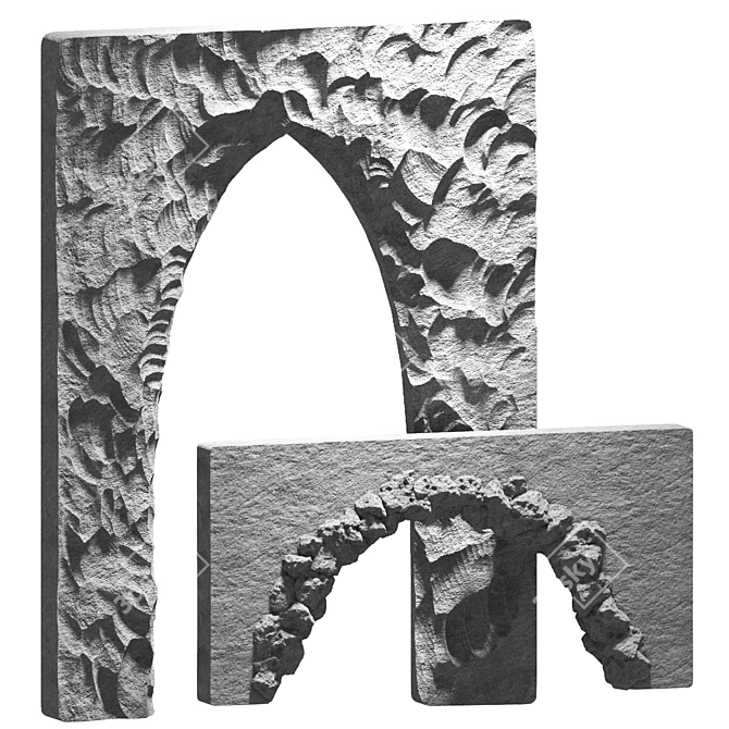 Custom Stone Decor Set 3D model image 1
