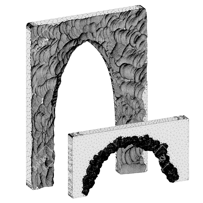 Custom Stone Decor Set 3D model image 3