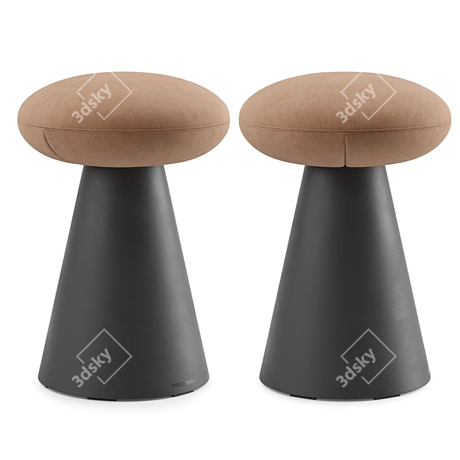 Pedrali IKON 862 Contemporary Low Stool 3D model image 4