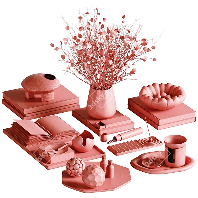 Elegant Decor Set with Turbosmooth 3D model image 7