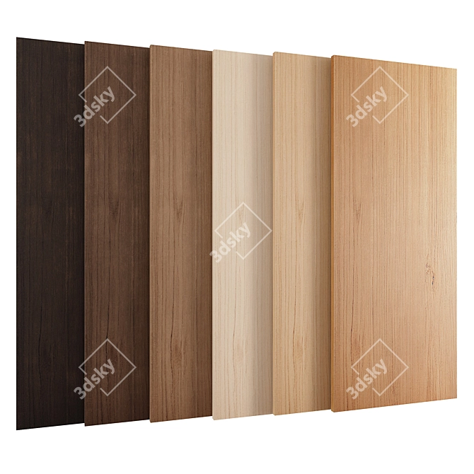 Natural Oak Texture Set 3D model image 1