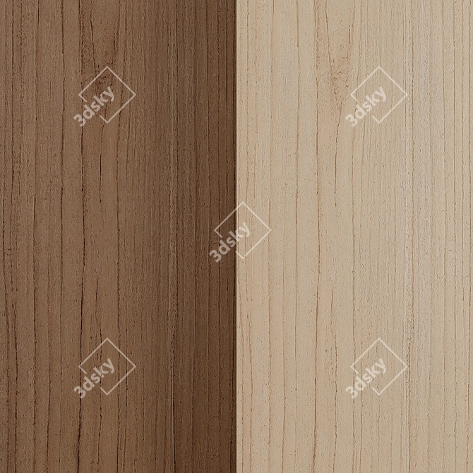 Natural Oak Texture Set 3D model image 3