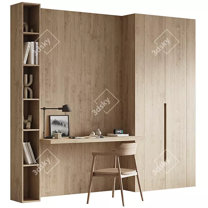 Modern Office Workspace Model 3D model image 4