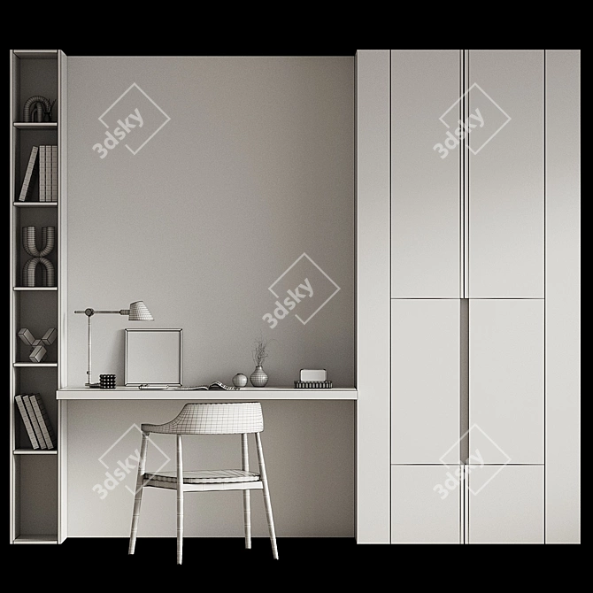 Modern Office Workspace Model 3D model image 5