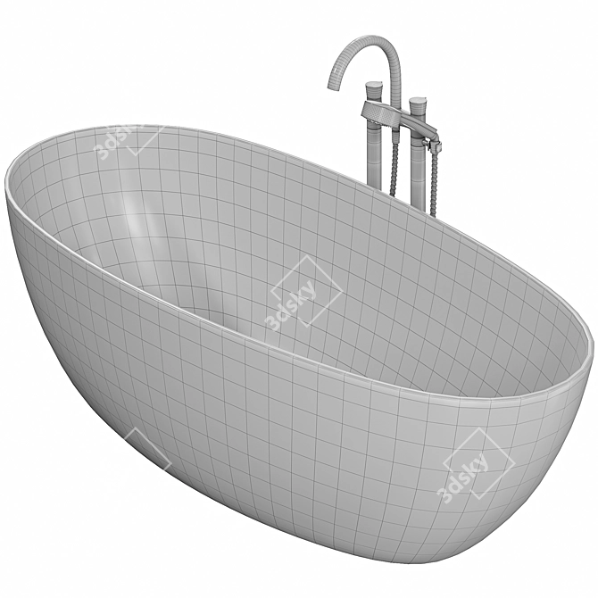 Modern Antao Freestanding Bath 3D model image 3