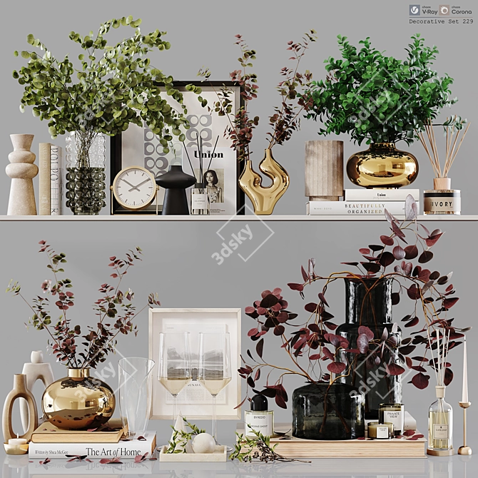 Elegant Decor Set 229 3D model image 2