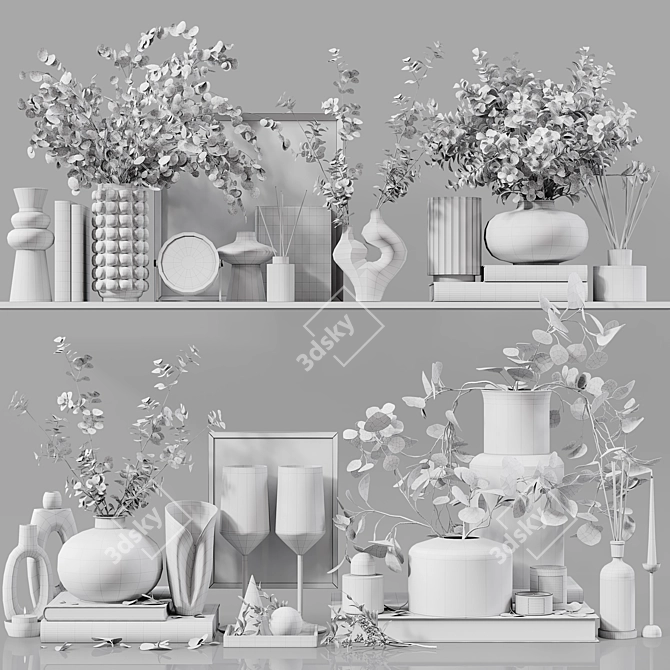 Elegant Decor Set 229 3D model image 8