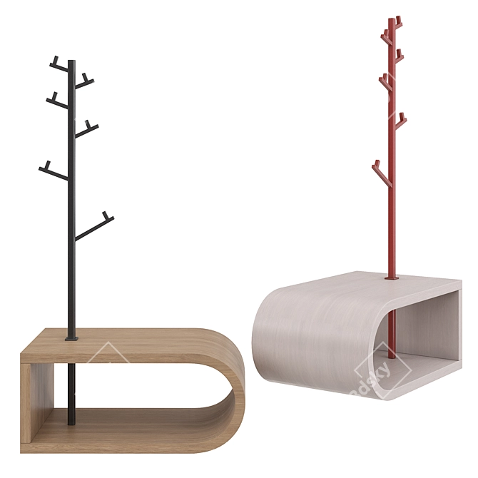 Cykl Bench with Hanger Stand 3D model image 1