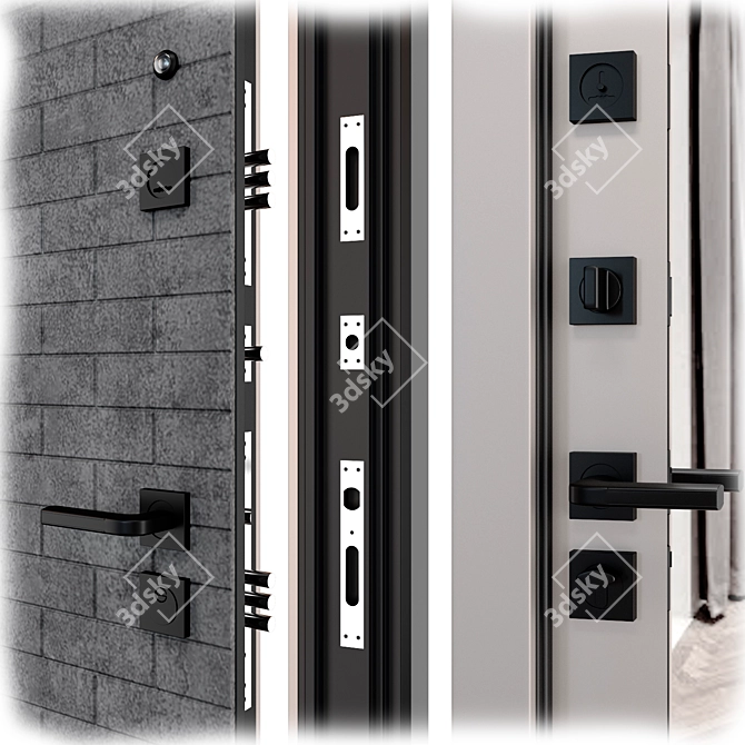 Parini (Strage) Entry Metal Door 3D model image 2