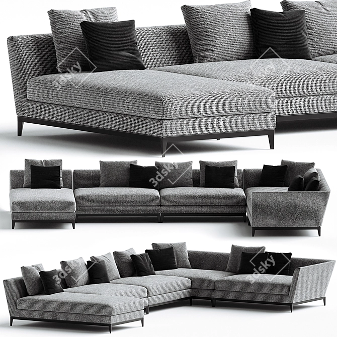 Sleek WESTON Sofa Design 3D model image 1