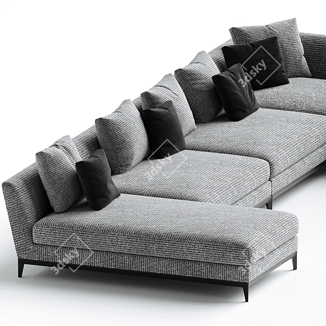 Sleek WESTON Sofa Design 3D model image 2