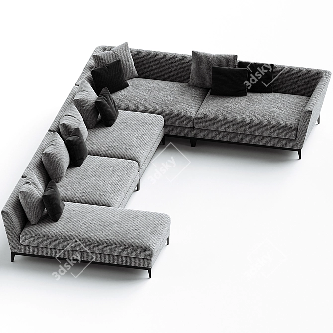 Sleek WESTON Sofa Design 3D model image 3