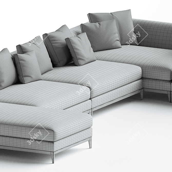 Sleek WESTON Sofa Design 3D model image 4