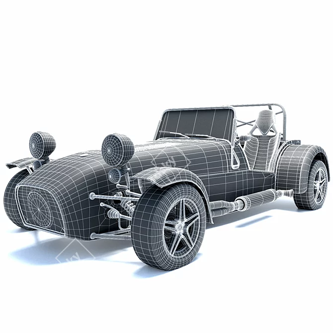 Classic Car Racing Game Exterior 3D model image 6