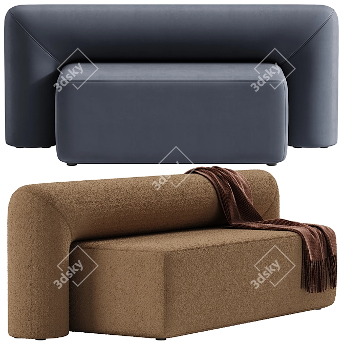 Modern Moss Sofa Collection 3D model image 3