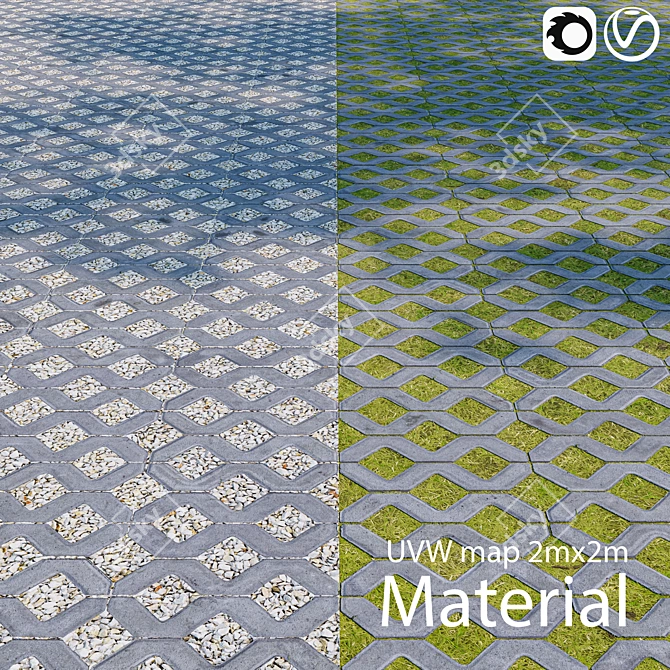 Eco Paving Material Texture Pack 3D model image 1