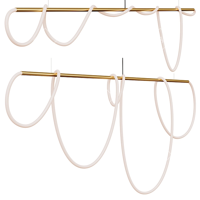 Elegant 8ft Tracer Bar Set 3D model image 2