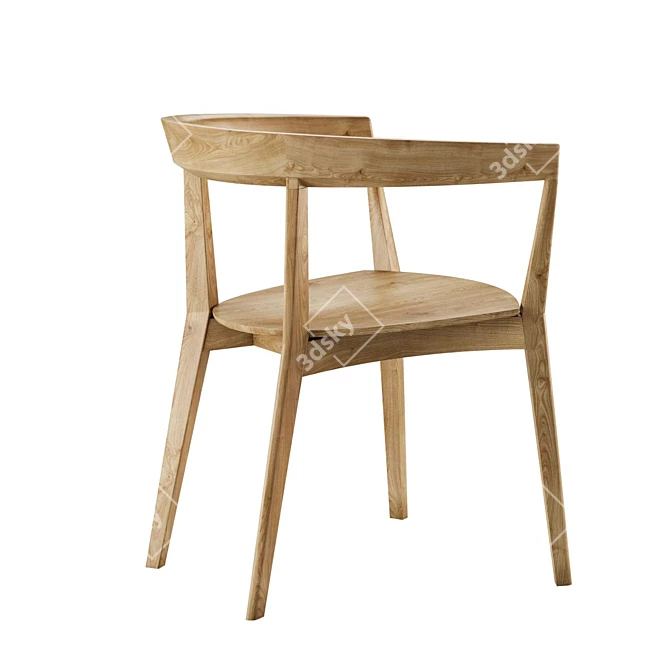 Designer Dining Set: MORIS Table and Carola Chair 3D model image 6