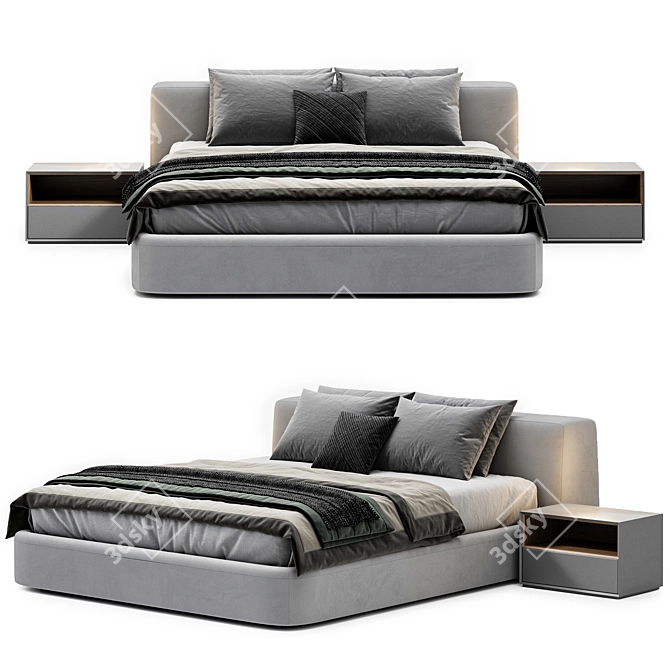 Siena Bed: High-Quality Model 3D model image 3